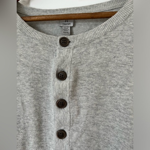 Men’s Linen blend crew neck lightweight sweater - Picture 2 of 3